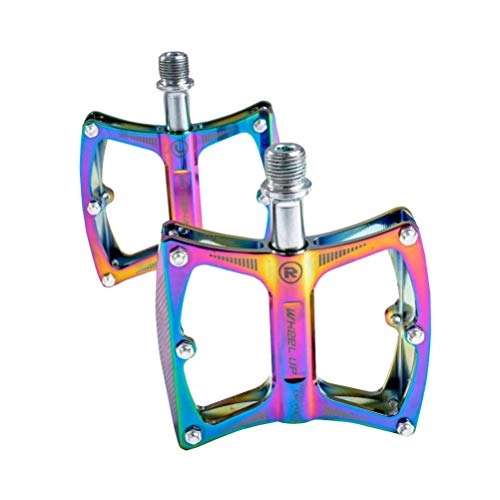 Mountain Bike Pedal : VOSAREA Mountain Bike Pedal Bearings Road Bicycle Pedals Aluminium Alloy Strong Colorful Spindle Bicycle Riding Accessories for Outdoor Replacement Cycling