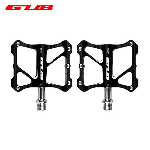 Mountain Bike Pedal : WANGDANA Aluminum Alloy Bicycle Pedal Ultra-Light Mountain Bicycle Pedal Parts Flat Pedal, Black