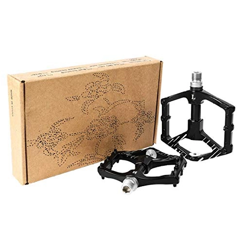 Mountain Bike Pedal : WANGDANA Bicycle Pedal Magnetic Suction 3 Bearing Alloy Antiskid Bicycle Pedal Mtb Mountain Bicycle Sealed Bearing Pedal, Black
