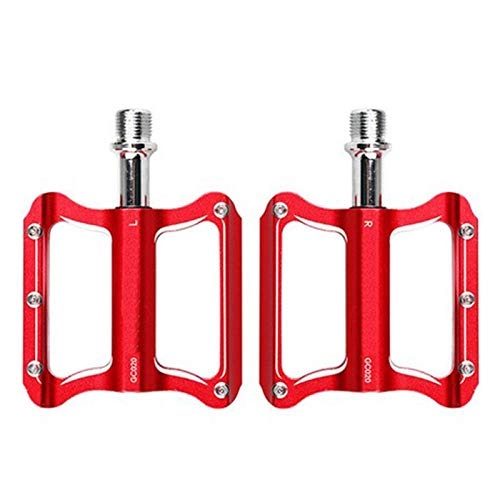 Mountain Bike Pedal : WANGDANA Non-Slip Aluminum Alloy Sealed Bearing Mountain Bike Pedal Platform Road Bike Pedal Accessories Red