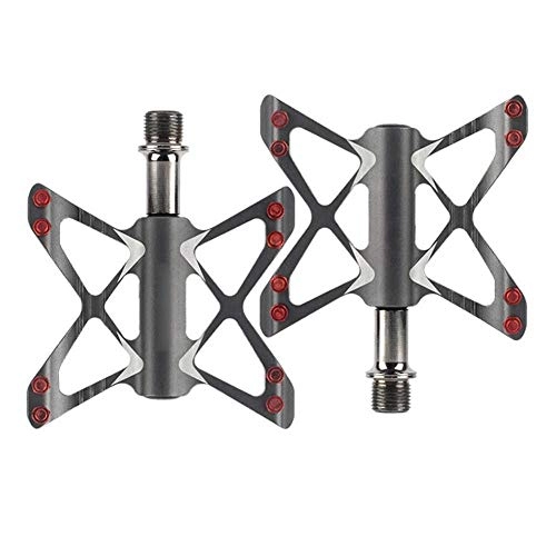 Mountain Bike Pedal : WANGDANA Spindle Mtb Highway Bicycle Self-Lubricating 3-Bearing Ultra-Light Pedal Front-Mounted Bicycle Pedal Titanium Mountain Bicycle Pedal Silver