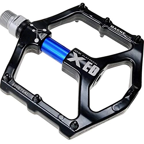 Mountain Bike Pedal : WanuigH Bike Pedals Bicycles Pedals Fit Most Adult Bikes Mountain Road Pair of Bike Pedals Platform Mountain Wide (Color : Blue, Size : One size)