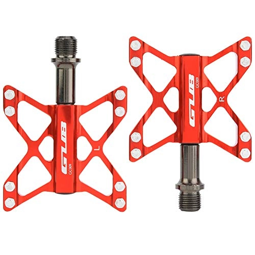 Mountain Bike Pedal : Wash basin-FEI Portable (Red) One Pair Aluminium Alloy Mountain Road Bike Lightweight Pedals Bicycle Replacement Portable