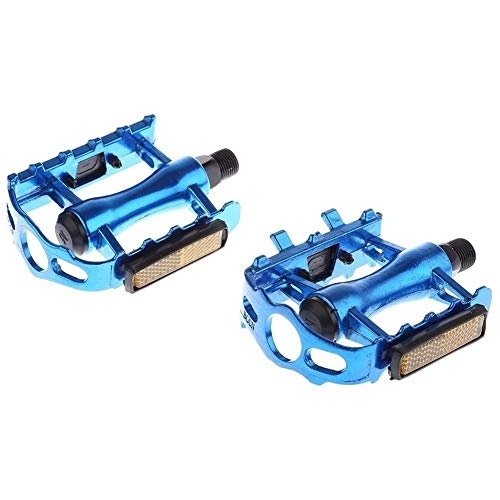 Mountain Bike Pedal : WENYOG Bike Pedals 1 Pair Aluminum Alloy Mountain Bike Pedal Fixed Gear MTB BMX Road Bicycle Treadle With Ball Bearing Bicycle Accessories 06 (Color : Natural)