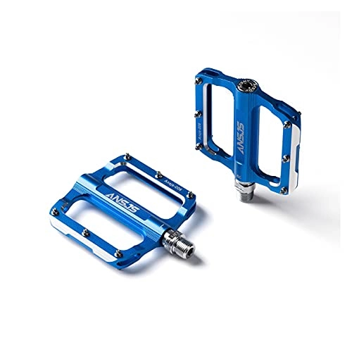 Mountain Bike Pedal : WENYOG Bike Pedals Mountain Bike Pedals Platform Bicycle Flat Alloy Pedals 9 / 16" Pedals Non-Slip Alloy Flat Pedals (Color : A006 Blue)
