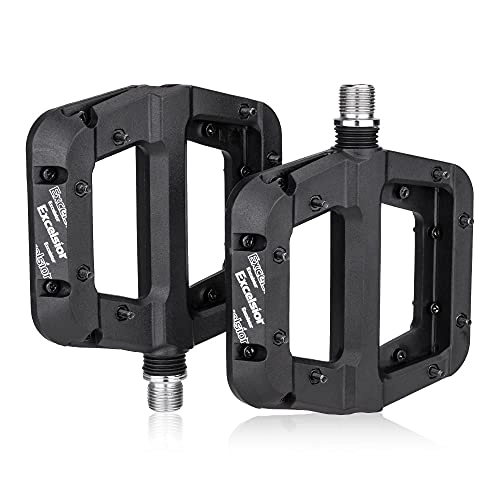 Mountain Bike Pedal : WGZNYN Bike Pedals MTB Bike Pedal Non-Slip Nylon 2 Bearing Composite 9 / 16 Mountain Bike Pedals High-Strength Bicycle Pedals Surface Mtb Pedals (Color : Color D)