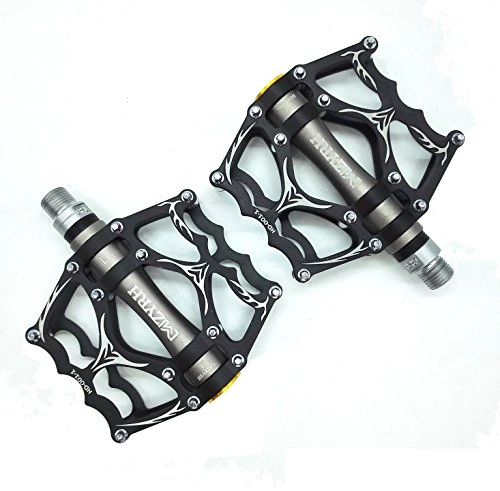 Mountain Bike Pedal : Willyn JT40 Ultra-Light Trekking Racing Bike Pedals, 3 x Sealed Bearings, Anti-Slip Bicycle Pedals, Black with Grey