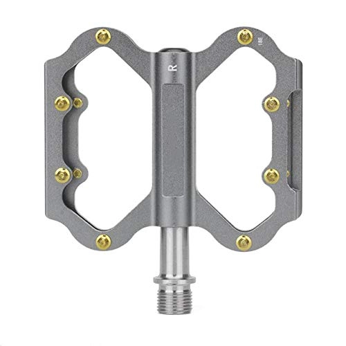 Mountain Bike Pedal : WJH Mountain Bike Pedals, Bicycle Pedals 9 / 16 Inches with Aluminum Alloy Titanium Alloy Shaft Bearing Pedals Bicycle Spare Parts, Outdoor Riding Equipment, Chrome