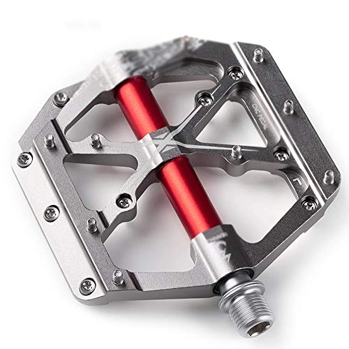 Mountain Bike Pedal : WJTMY 3 Bearings Mountain Bike Pedals Platform Bicycle Flat Alloy Pedals 9 / 16" Pedals Non-Slip Alloy Flat Pedals