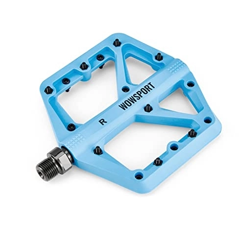 Mountain Bike Pedal : WOWSPORT Mountain Bike Pedals MTB Pedals Nylon Composite Lightweight Durable and Extra Wide Flat 916 Pedals for BMX MTB Mountain Road Bike