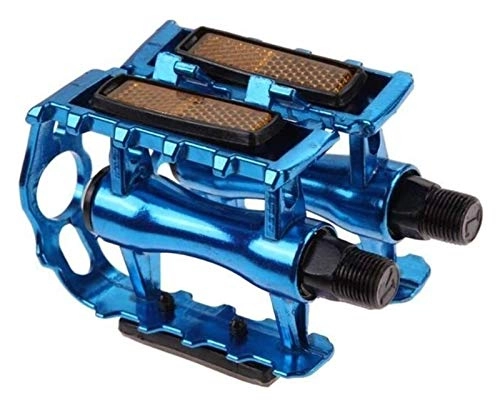 Mountain Bike Pedal : WSGYX 1 Pair Bike Pedals MTB Aluminium Alloy Mountain Bicycle Cycling 9 / 16" Mountain Bicycle Pedals Flat Bicycle Accessories Bike Pedals (Color : Blue)