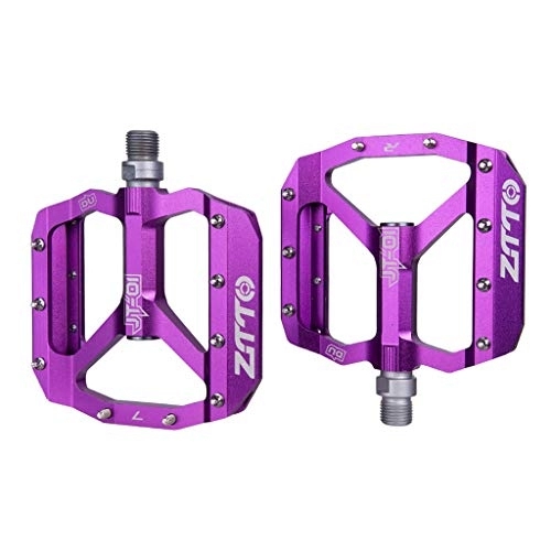 Mountain Bike Pedal : WT-DDJJK Bike Pedals, 1 Pair MTB Bicycle Cycling Road Mountain Bike Flat Pedals Aluminum Alloy Pedals