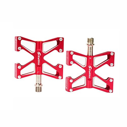 Mountain Bike Pedal : WYX Outdoor Bicycle Pedals, Hiker Mountain Bike Butterfly Shape Pedals, Cr-Mo CNC Machined Aluminum Alloy Flat Cycling Pedals, BMX Pedals with 3 Bearings (Set of 2) Pedal (Color : 5)