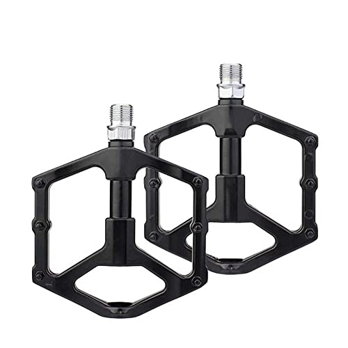 Mountain Bike Pedal : XIEZI Bicycle Cycling Bike Pedals Bike Lightweight Mountain Bike Bicycle Pedals Aluminum Alloy Big Foot For MTB Road Bike Bearing Pedals Bicycle Bike Adapter Parts mountain (Color : Black)