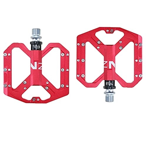 Mountain Bike Pedal : XINGYAN CNC flat bicycle pedals MTB, Mountain Bike Pedals, Caliber 14mm Aluminum Lightweight 8 Bearings Bicycle Pedals for MTB BMX Road Bike (1 Pair), Red