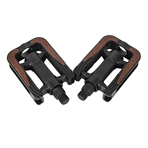 Mountain Bike Pedal : XIWALAI Mountain Bike Bicycle Pedals Ultra-light Non-slip Road Bicycle Pedals Bicycle Accessories Bearing Reflective Bicycle Pedals (Color : Black)