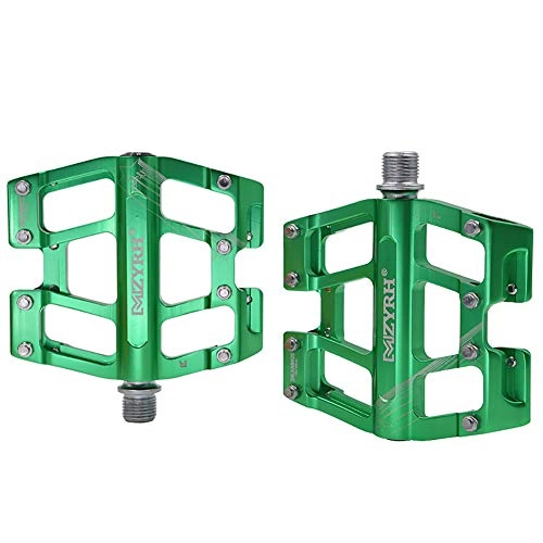 Mountain Bike Pedal : XXZ Mountain Bike Pedals, 3 Bearing Composite 9 / 16 Bicycle Pedals High-Strength Non-Slip Surface for Road BMX MTB Fixie Bikes flat Bike Alloy, Green