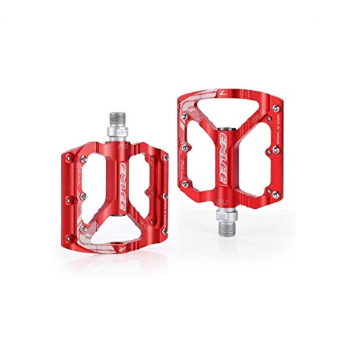 Mountain Bike Pedal : Xyl Mountain bike pedals lightweight aluminum processing color super bicycle pedal slip sealed anodic oxide red bicycle pedal bearing 3