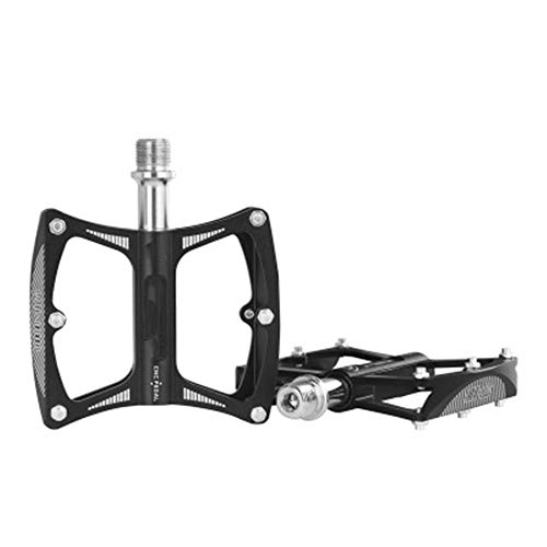 Mountain Bike Pedal : Yamyannie Bike Pedals Durable Bicycle Cycling Pedals Lightweight Fiber Bicycle Pedals for Outdoors (Color : Black, Size : 110x90x20mm)