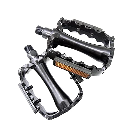 Mountain Bike Pedal : Yamyannie Bike Pedals Mountain Bike Pedal Aluminum Alloy Bicycle Pedal Ball Pedal Steel Shaft Core for Outdoors (Color : Black, Size : 9.2x7.2x2.7cm)