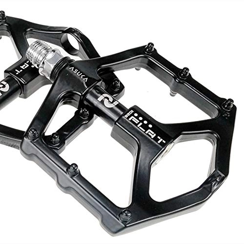 Mountain Bike Pedal : Yamyannie Bike Pedals Mountain Road Bicycle Cycling Bike Pedals Pedals Bike Pedals for Outdoors (Color : Black, Size : 105x101x21.7mm)