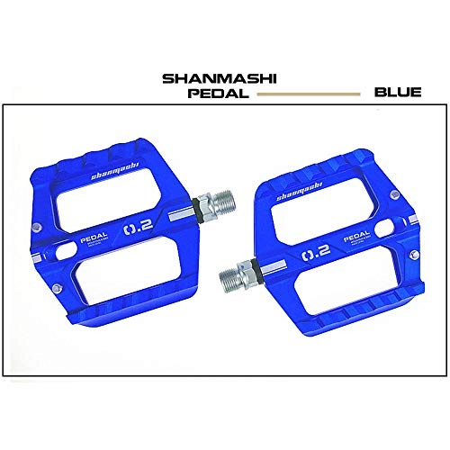 Mountain Bike Pedal : Yangxuelian Bicycle Cycling Bike Pedals Mountain Bike Pedals 1 Pair Aluminum Alloy Antiskid Durable Bike Pedals Surface For Road BMX MTB Bike 4 Colors (SMS-0.2) for Biking (Color : Blue)