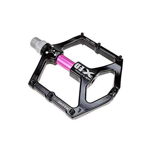 Mountain Bike Pedal : Yangxuelian Bicycle Cycling Bike Pedals Mountain Bike Pedals 1 Pair Aluminum Alloy Antiskid Durable Bike Pedals Surface For Road BMX MTB Bike 8 Colors (SMS-1031) for Biking (Color : Pink)