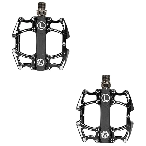 Mountain Bike Pedal : Yardwe 2pcs Bicycle Pedal Cycling Flat Pedal Cycle Clips Bicycle Accesories Bike Riding Pedal Mountain Pedal Platform Pedal Bike Accessories Pedal Accessories Pedals Spindle Non-slip