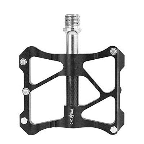 Mountain Bike Pedal : YAzNdom Bicycle Pedal Cycling Pedals Lightweight Fiber Bicycle Lightweight, pair Lightweight Skid (Color : Black, Size : 110x95x15mm)