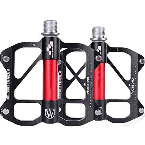 Mountain Bike Pedal : YAzNdom Bicycle Pedal Lightweight Fiber Bicycle Pedal Mountain Bike Pedals for Most Kinds of Bicycles Black Lightweight Skid (Color : Black, Size : 95x110x12mm)