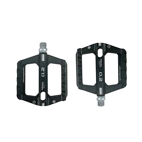 Mountain Bike Pedal : YAzNdom Bicycle Pedal Non-slip And Durable Aluminum Alloy Bicycle Pedal Bike Suitable For Large Tread Provides A More Comfortable Ride Lightweight Skid (Color : Black)