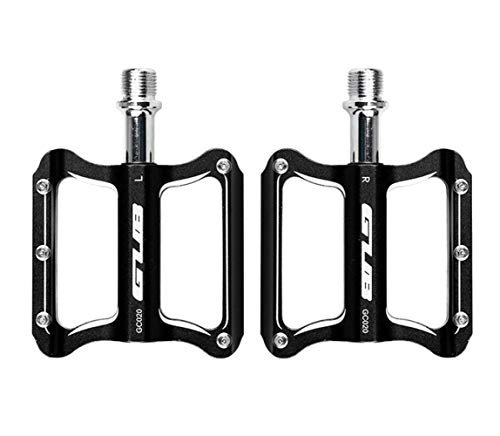 Mountain Bike Pedal : YGLONG Bike Pedals Aluminum Alloy Mountain Bike MTB Pedals Road Cycling DU Sealed Bearing Bicycle Pedals UltraLight Bike Pedal Parts Bicycle Pedals (Color : 020 Black)