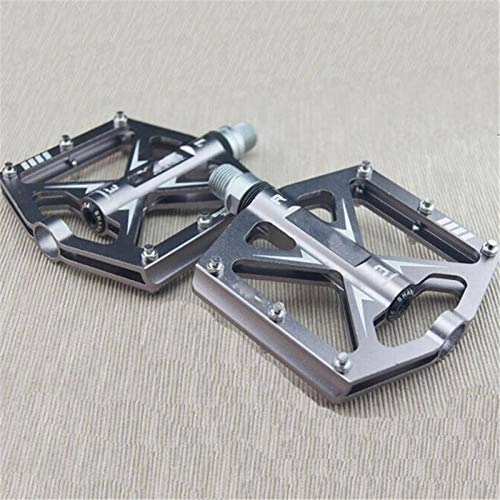 Mountain Bike Pedal : Yhjkvl Bicycle Pedals Aluminum Alloy Bike Bicycle Pedal 3 Bearing Ultralight Professional MTB Mountain Bike Road Pedal Bike Pedals (Size:101 * 94 * 11mm; Color:Titanium Gray)