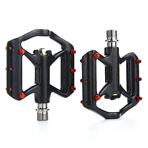 Mountain Bike Pedal : Youfuckl 2 Pieces MTB Bike Pedals Road Folding Ultralight for Titanium Alloy Bearing Pedals Mountain Bike Foot Platforms