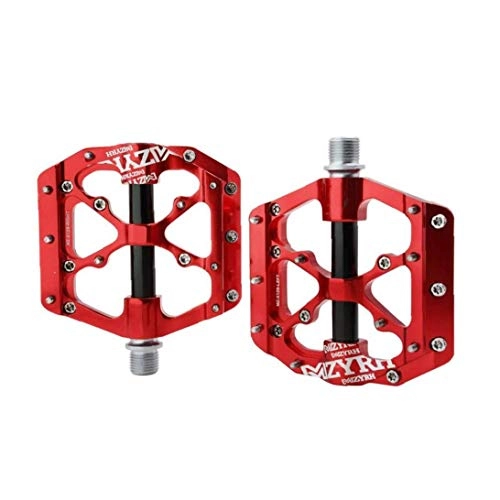 Mountain Bike Pedal : Yoyakie Mountain Bike Pedals Platform Flat Bicycle Pedals Cycling Ultra Sealed Bearing Aluminum Alloy Pedals Red