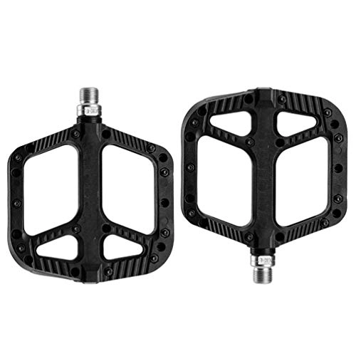 Mountain Bike Pedal : YUYAXPB Bicycle Cycling Pedals, Nylon Anti Slip Durable Mountain MTB Bike Pedals Ultralight Cycling Road Bike Pedals, Waterproof and Dustproof, Black