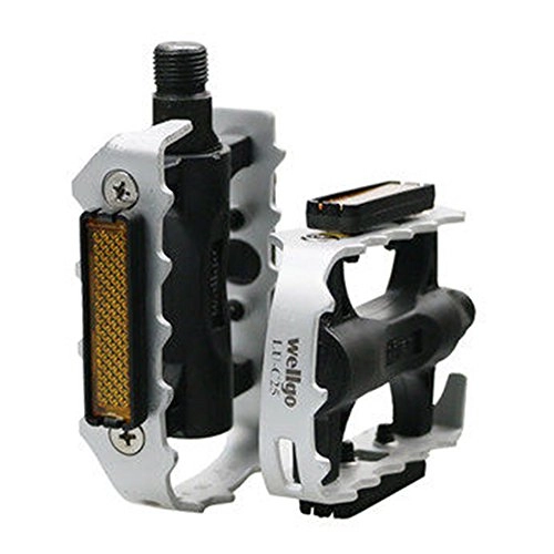 Mountain Bike Pedal : YZRCRKBicycle Pedals Mountain Bike Aluminum Pedals Road Anti-skid Pedals Riding Accessories Plastic Pedals (Color Black) (Color : B)
