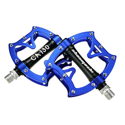 Mountain Bike Pedal : ZHIPENG Bicycle Pedal, Ultra-Light Mountain Bike Aluminum Alloy Material Suitable for Folding Bicycle Sports Bike - Bicycle Accessories, Blue