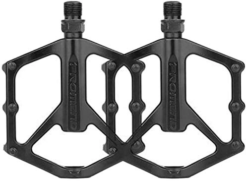 Mountain Bike Pedal : ZXM Solid 1 Pair Mountain Bike Pedal Metal Bicycle Platform Flat Pedals Bike Part Accessories (Black) Durable