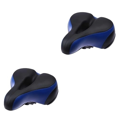 Mountain Bike Seat : 2pcs E Bikes Bike Cushion Indoor Cycling Bike Mountain Bike Saddle Comfort Bike Wide Big Bike Cruiser Indoor Cycling Cushion E-bike Cycling Saddles Brooks Saddle Cover Thicken Seat