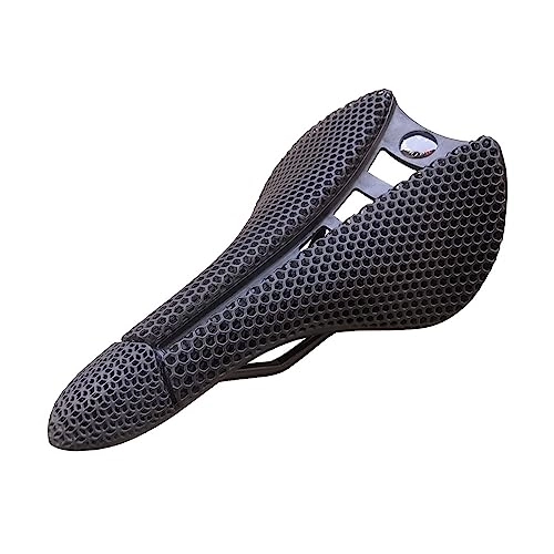 Mountain Bike Seat : 3D Printing Carbon Fiber Bicycle Saddle Ultralight Hollow Seat Comfortable Breathable Honeycomb Cushion For Mountain Road Bikes