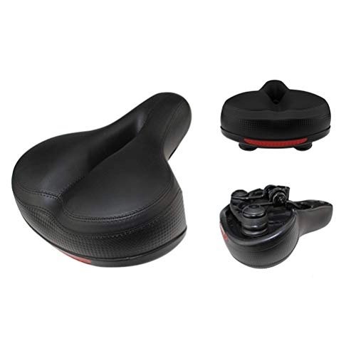 Mountain Bike Seat : barsku Comfortable Bicycle Seat for Men and Women, Plus Size Bicycle Saddle Soft Shock Absorbing Universal Fit for Road and Mountain Bike with Waterproof Cover, 103416FM4TC0Q, Black