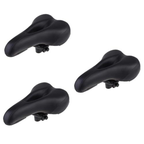 Mountain Bike Seat : BESPORTBLE 3 Pcs Bicycle Seat Bike Saddle Cushion Mountain Bike Wide Comfort Bike Seat Padded Bike Road Bike Noseless Bike Seat Bike Cushion Comfortable Mtb Kids Bike Thicken Child Bike Cover