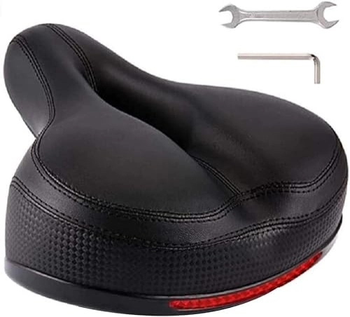 Mountain Bike Seat : Bicycle Comfort Universal Seat, Bicycle Seat Saddle with Reflective Sticker Mountain Bike Thicken Soft Cushion Install Tools Cycling Riding Accessories