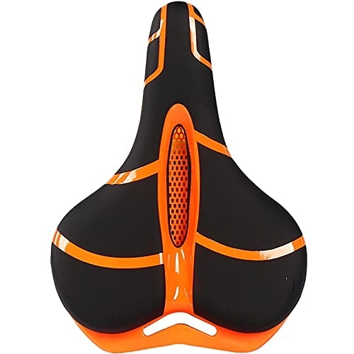 Mountain Bike Seat : Bicycle Saddle Bicycle Saddle Thick And Soft Silicone Bicycle Saddle For All Seasons Mountain Bike Saddle (Color : Yellow, Size : 25x20cm)