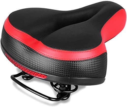 Mountain Bike Seat : Bicycle Saddle Saddle High Elastic Bicycle Seat Reflective Tape Cushion Outdoor Cycling Shock Absorbing Comfortable Protective Wide Replacement