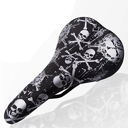 Mountain Bike Seat : Bicycle Saddle Seat Mountain Bike Saddle Soft Leather Long-Distance Hollow Breathable Waterproof for MTB, Road, Folding Bikes, A