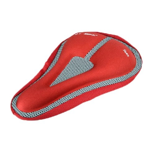 Mountain Bike Seat : Bike Bicycle Comfortable Soft Saddle Seat Gel Padded Cushion Cover (Red)