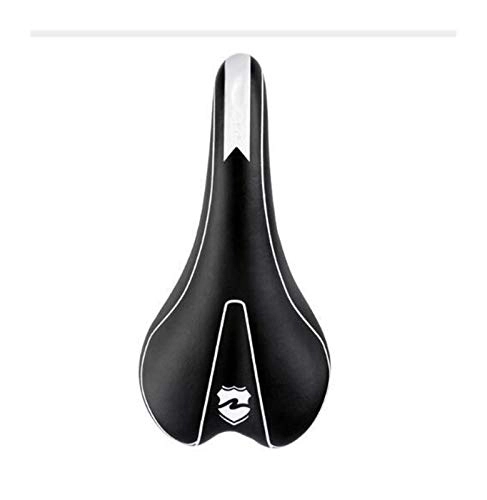 Mountain Bike Seat : Bike MTB Mountain Bike Road Bicycle Cycling Parts Pain-Relief Synthetic Leather Comfort Saddle Seat 4 Colors DH (Color : Wite)