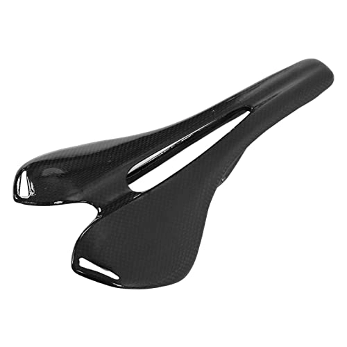 Mountain Bike Seat : Bike Saddle, Center Hollow Design 143mm / 5.6in Wide Mountain Bike with Small Grid Look for Bike (3K gloss)